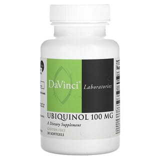 DaVinci Laboratories of Vermont, Ubiquinol, 100 mg, 30 Cápsulas Softgel