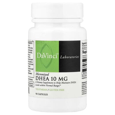 DaVinci Laboratories, Micronised DHEA, 10 mg, 90 Capsules