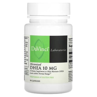 DaVinci Laboratories of Vermont, Micronized DHEA, 10 mg, 90 Capsules