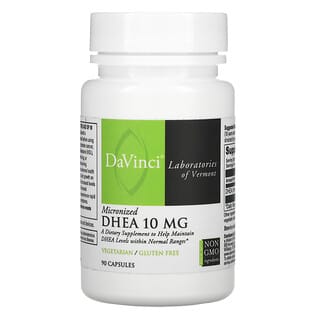 DaVinci Laboratories of Vermont, DHEA micronizada, 10 mg, 90 cápsulas