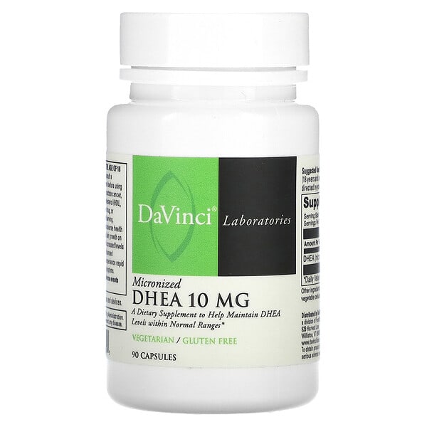 DaVinci Laboratories of Vermont, Mikronisiertes DHEA, 10 mg, 90 Kapseln