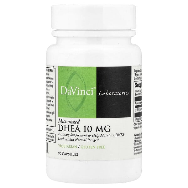 Micronized DHEA, 10 mg, 90 Capsules