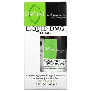 DaVinci Laboratories of Vermont, Глюконик DMG, жидкий, 300 мг, 60 мл (2 жидк. Унции)