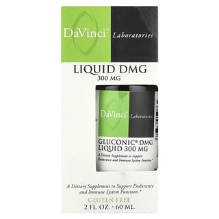 DaVinci Laboratories of Vermont, Glukonik DMG Sıvısı, 300 mg, 2 fl oz (60 ml)