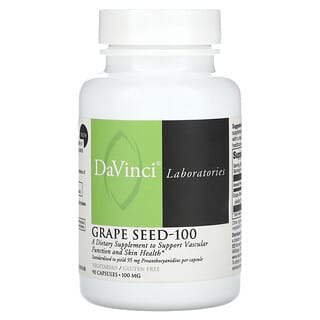 DaVinci Laboratories of Vermont, Semente de Uva-100, 100 mg, 90 Cápsulas