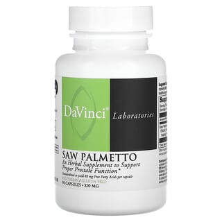 DaVinci Laboratories of Vermont, Palma enana americana, 320 mg, 90 cápsulas