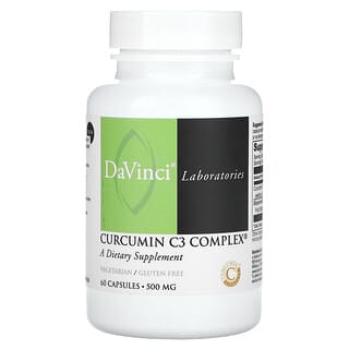 DaVinci Laboratories of Vermont, Complejo de curcumina C3, 500 mg, 60 cápsulas