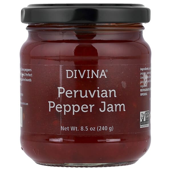 Divina, 페루산 후추 잼, 240g(8.5oz)