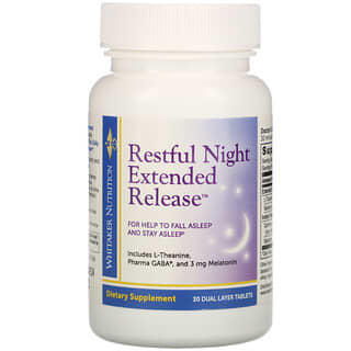 Whitaker Nutrition, Noche de descanso de liberación prolongada, 30 comprimidos de doble capa