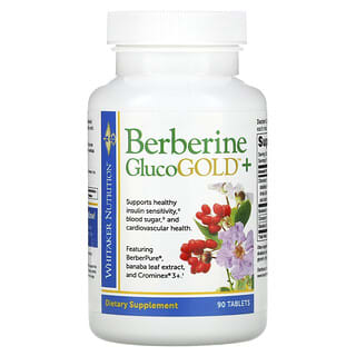 Whitaker Nutrition (ويتاكر نيوترشن)‏, Berberine GlucoGOLD + ، 90 قرصًا