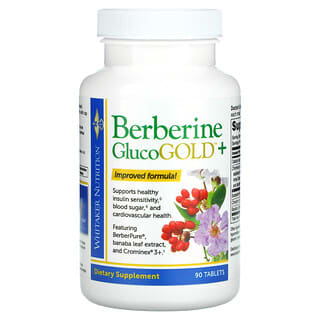 Whitaker Nutrition, Berberine GlucoGOLD +, 90 comprimidos