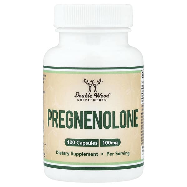 Double Wood Supplements, Pregnenolone, 120 Capsules (50 mg per Capsule) — product photo 1