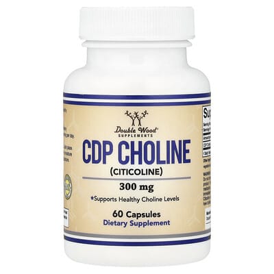 Double Wood Supplements, CDP Choline, 300 mg, 60 Capsules