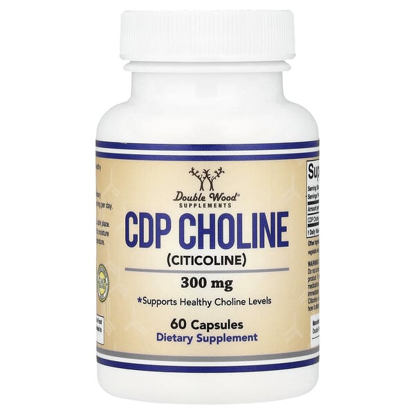 Double Wood Supplements, CDP Choline, 300 mg, 60 Capsules — product photo 1