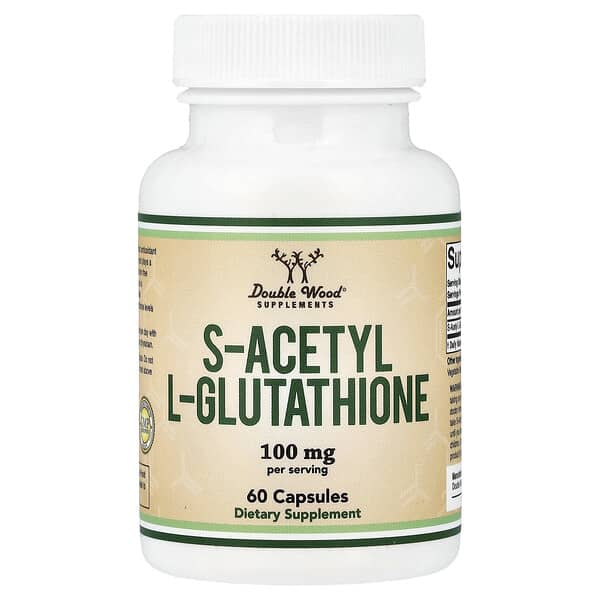 Double Wood Supplements, S-Acetyl L-Glutathione, 100 mg, 60 Capsules — product photo 1