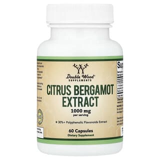 Double Wood Supplements, Extrato de Bergamota Cítrica, 60 Cápsulas