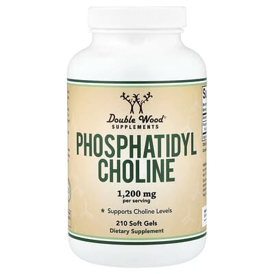 Double Wood Supplements, Phosphatidyl Choline, 1,200 mg, 210 Soft Gels