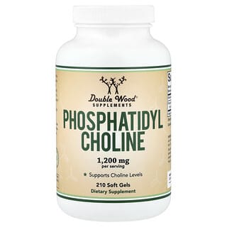 Double Wood Supplements, Phosphatidyl Choline, 1,200 mg, 210 Soft Gels