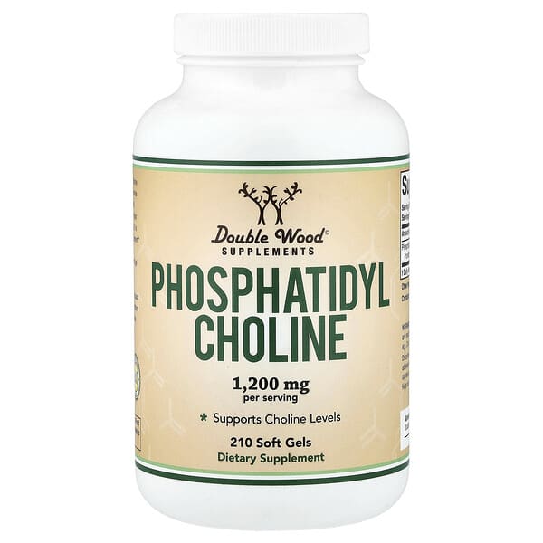 Double Wood Supplements, Phosphatidyl Choline, 1,200 mg, 210 Soft Gels — product photo 1