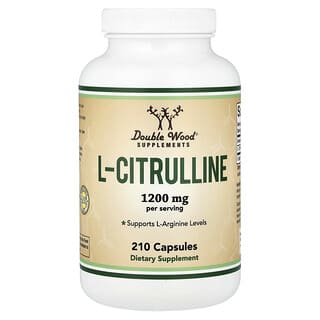 Double Wood Supplements, L-Citrulline, 210 Capsules (600 mg per Capsule)