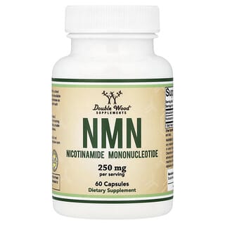 Double Wood Supplements, NMN, 60 cápsulas (125 mg por cápsula)