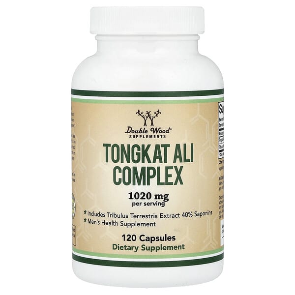 Double Wood Supplements, Tongkat Ali Complex, 120 Capsules — product photo 1
