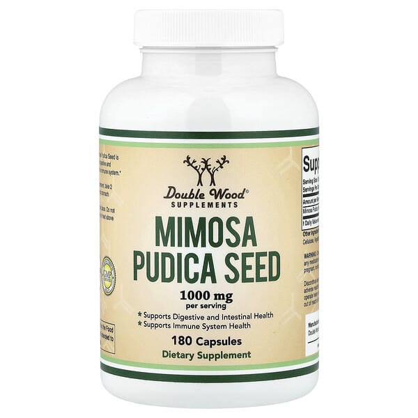 Double Wood Supplements, Mimosa Pudica Seed, 180 Capsules (500 mg per Capsule) — product photo 1