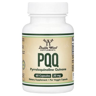 Double Wood Supplements, PQQ, 20 mg, 60 Capsules