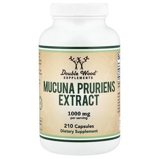 Double Wood Supplements, Mucuna Pruriens Extract, 210 Capsules (500 mg per Capsule)