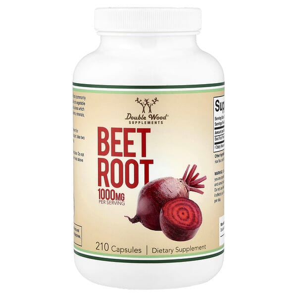 Double Wood Supplements, Beet Root, 210 Capsules (500 mg per Capsule) — product photo 1