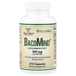 Double Wood Supplements, BacoMind™, 210 kapsula (150 mg po kapsuli)