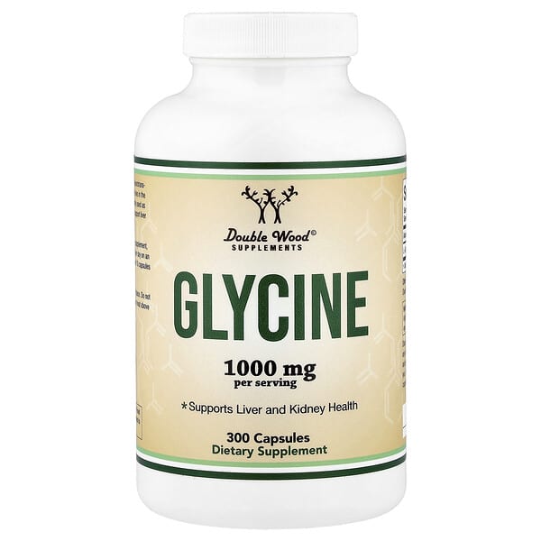 Double Wood Supplements, Glycine, 300 Capsules (500 mg per Capsule) — product photo 1