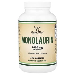 Double Wood Supplements, Monolaurin, 210 kapsula (500 mg po kapsuli)