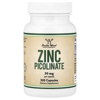 Double Wood Supplements, Zinc Picolinate, 50 mg, 300 Capsules