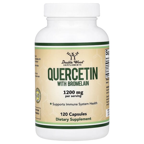 Double Wood Supplements, Quercetin with Bromelain, 120 Capsules — product photo 1