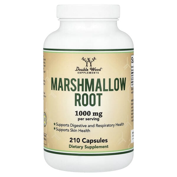 Double Wood Supplements, Marshmallow Root, 210 Capsules (500 mg per Capsule) — product photo 1