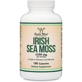 Double Wood Supplements, Irish Sea Moss, 1200 mg, 180 Capsules