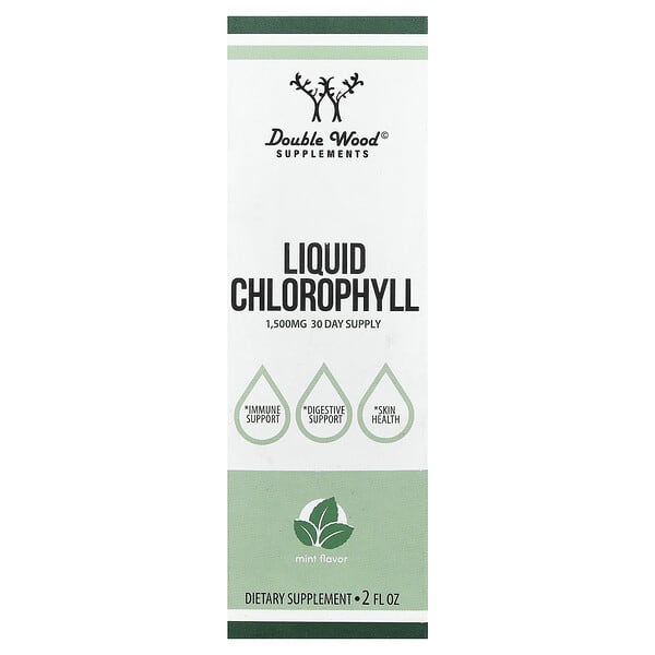 Double Wood Supplements, Liquid Chlorophyll, Mint, 2 fl oz — product photo 1