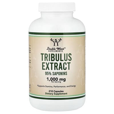 Double Wood Supplements, Tribulus Extract, 210 Capsules (500 mg per Capsule)