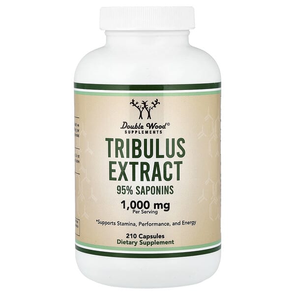 Double Wood Supplements, Tribulus Extract, 210 Capsules (500 mg per Capsule) — product photo 1