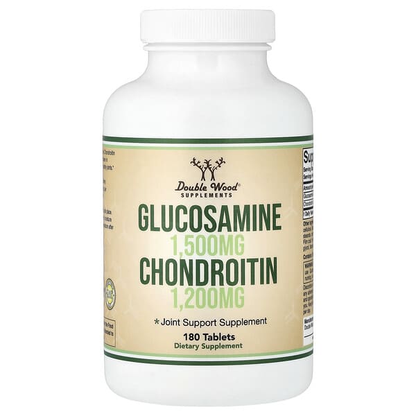 Double Wood Supplements, Glucosamine Chondroitin, 180 Tablets — product photo 1
