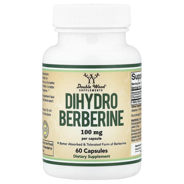 Double Wood Supplements, Dihydro Berberine, 100 mg, 60 Capsules — product photo 1