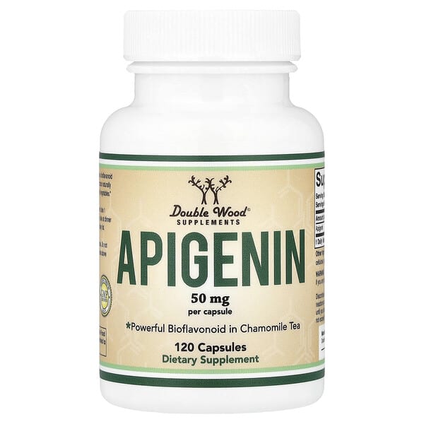 Double Wood Supplements, Apigenin, 50 mg, 120 Capsules — product photo 1