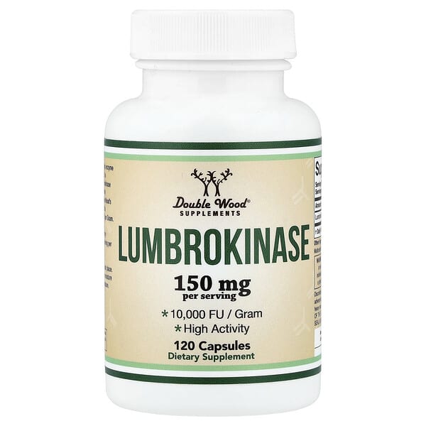 Double Wood Supplements, Lumbrokinase, 120 Capsules (75 mg per Capsule) — product photo 1