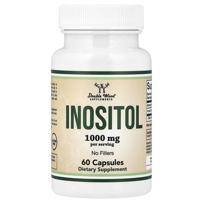 Double Wood Supplements, Inositol, 60 Capsules (500 mg per Capsule)