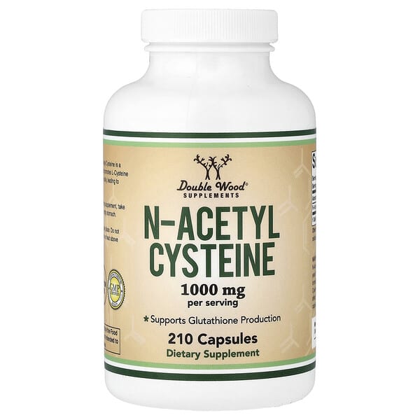 Double Wood Supplements, N-Acetyle Cysteine, 210 Capsules (500 mg per Capsule) — product photo 1