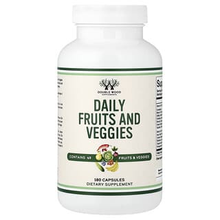 Double Wood Supplements, ежедневные фрукты и овощи, 180 капсул
