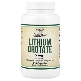 Double Wood Supplements, Lithium Orotate, 5 mg, 210 Capsules