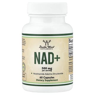 Double Wood Supplements, NAD+, 60 Capsules (250 mg per Capsule)
