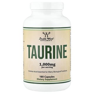 Double Wood Supplements, Taurine, 180 Capsules (500 mg per Capsule)